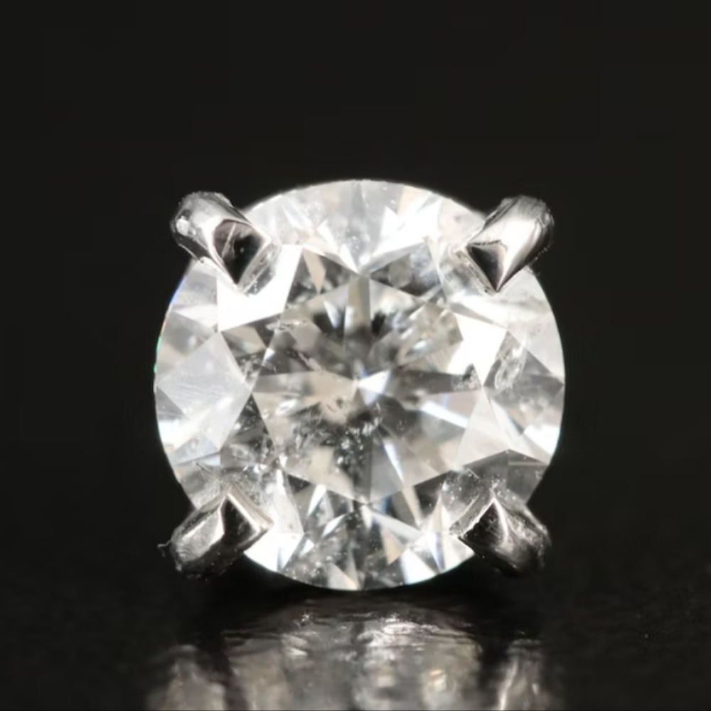 Platinum 1.54 CTW Diamond Stud Earrings with Online GIA Dossier and GIA eReport - Picture 4 of 9